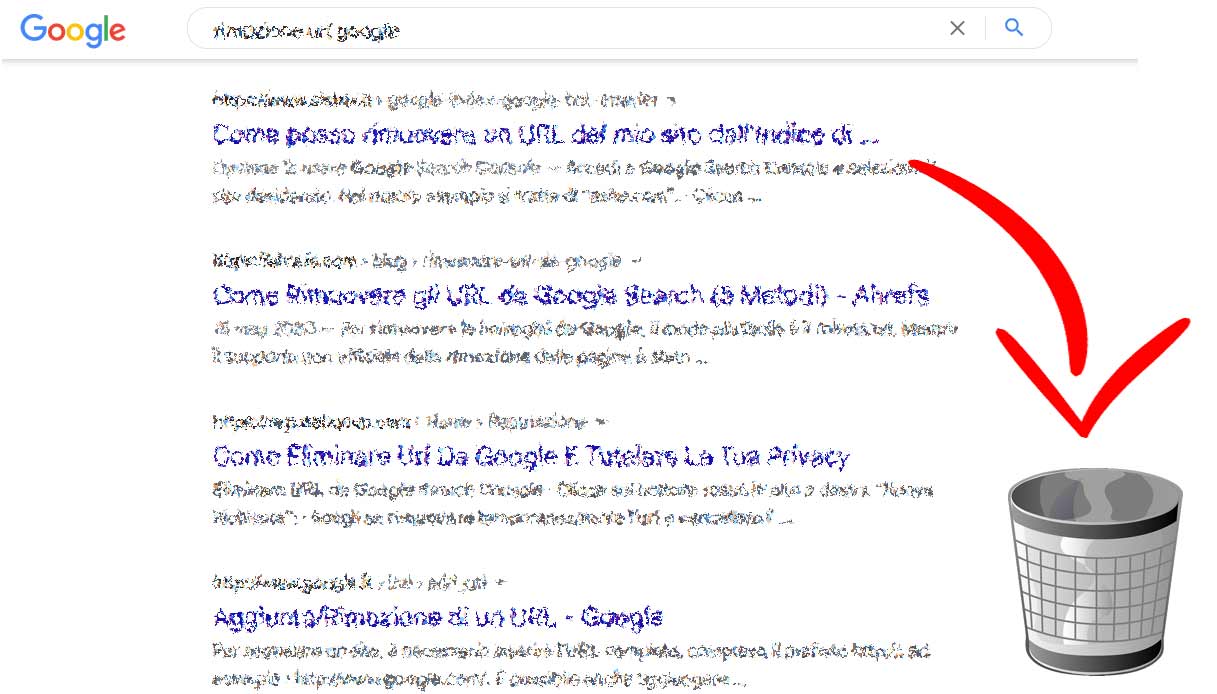 Come rimuovere una URL da Google